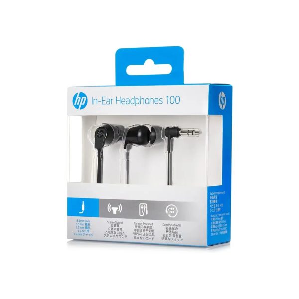 HP In Ear Head Phone 100 JBlack